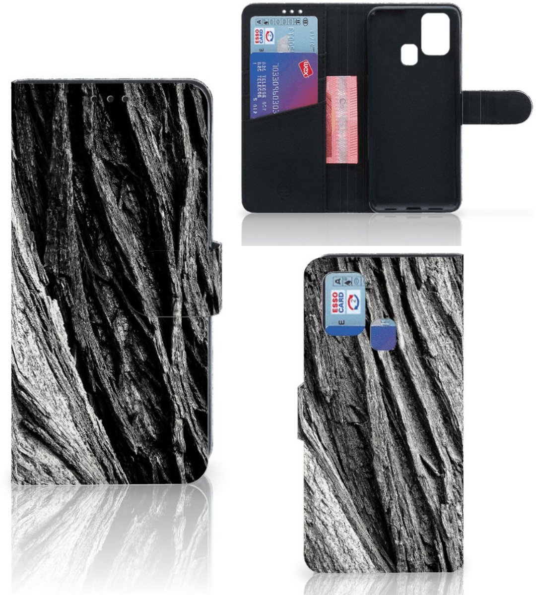 Book Style Case Samsung Galaxy M31 Boomschors Grijs