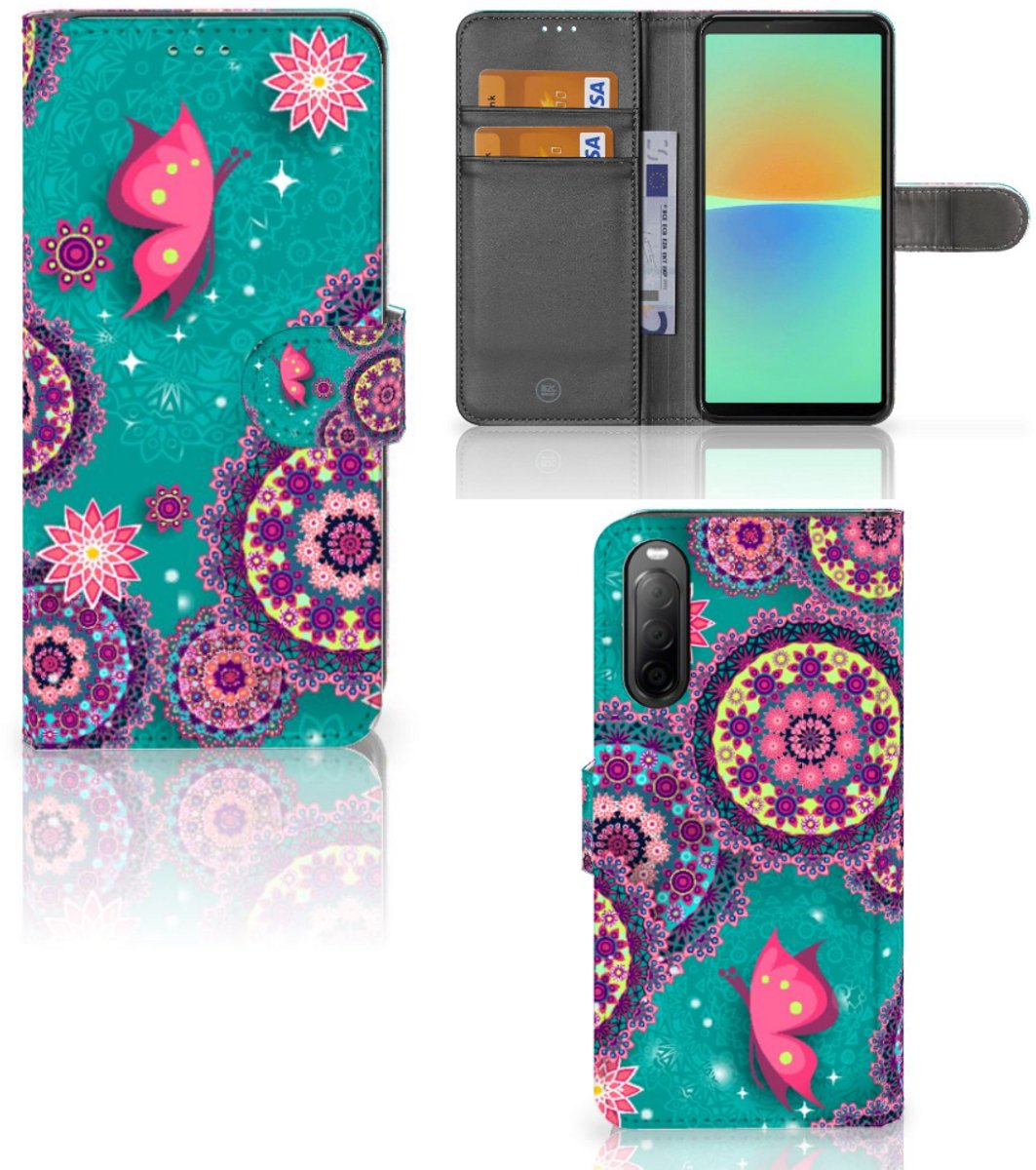 Sony Xperia 10 IV Hoesje Cirkels en Vlinders