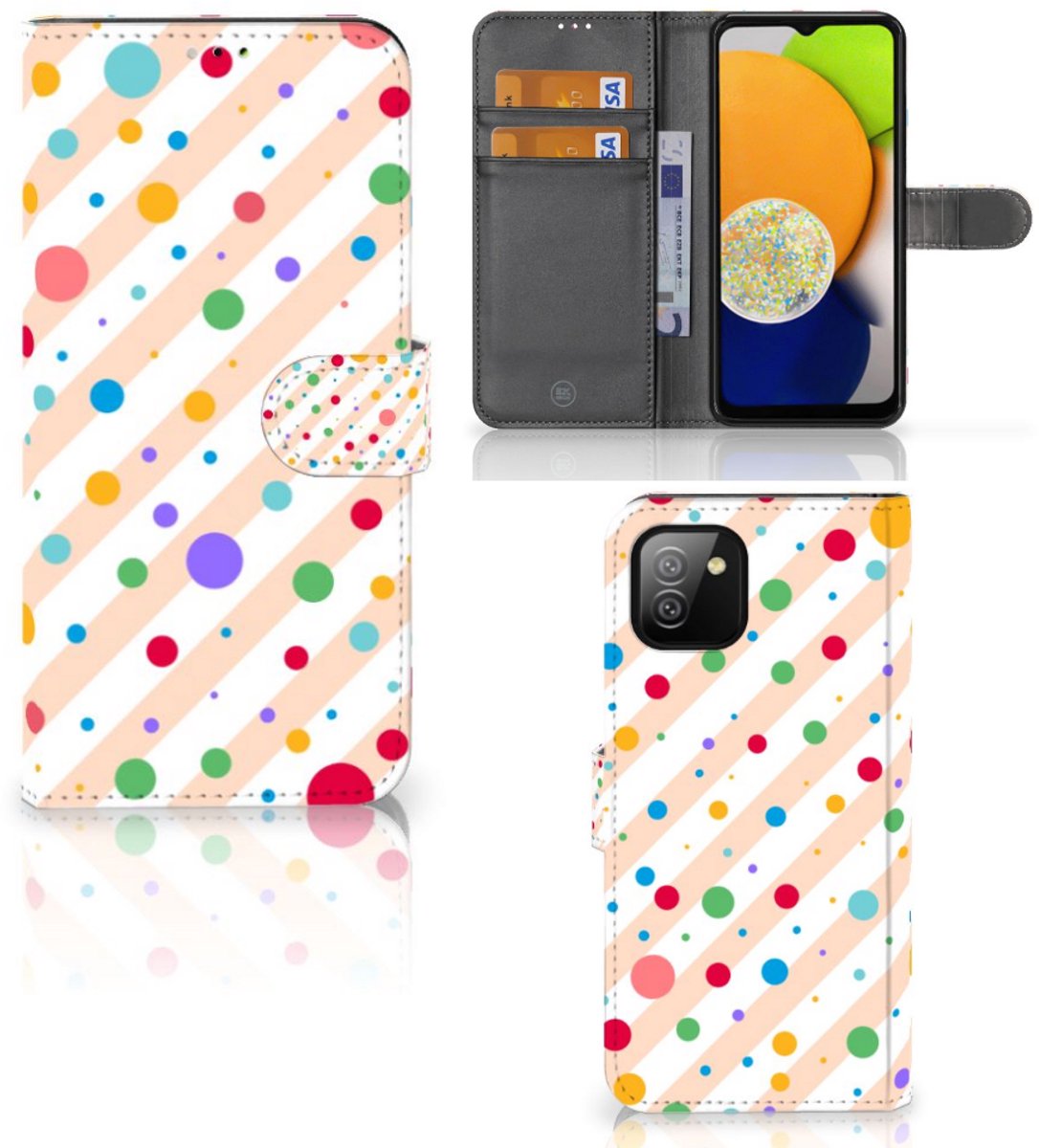 Samsung Galaxy A03 Telefoon Hoesje Dots