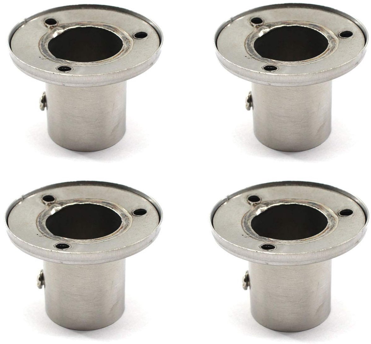 Cosensi - Kledinghanger Steun - Sterke Wandbeugels - Zilver - Voor Closet en Balkon - Roestvrij Staal - M25 Set van 4