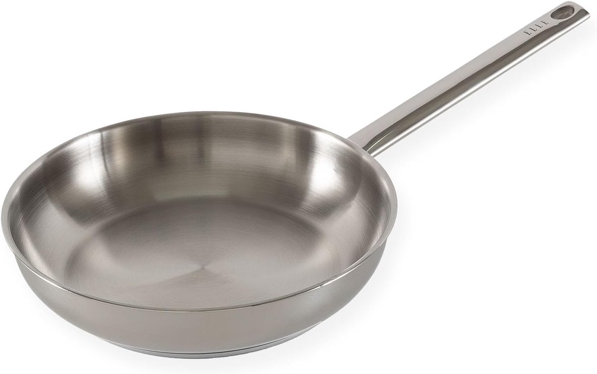 Koekenpan - Bakpan - Koken Braden - PFAS Vrij Inductie - 24 cm - RVS