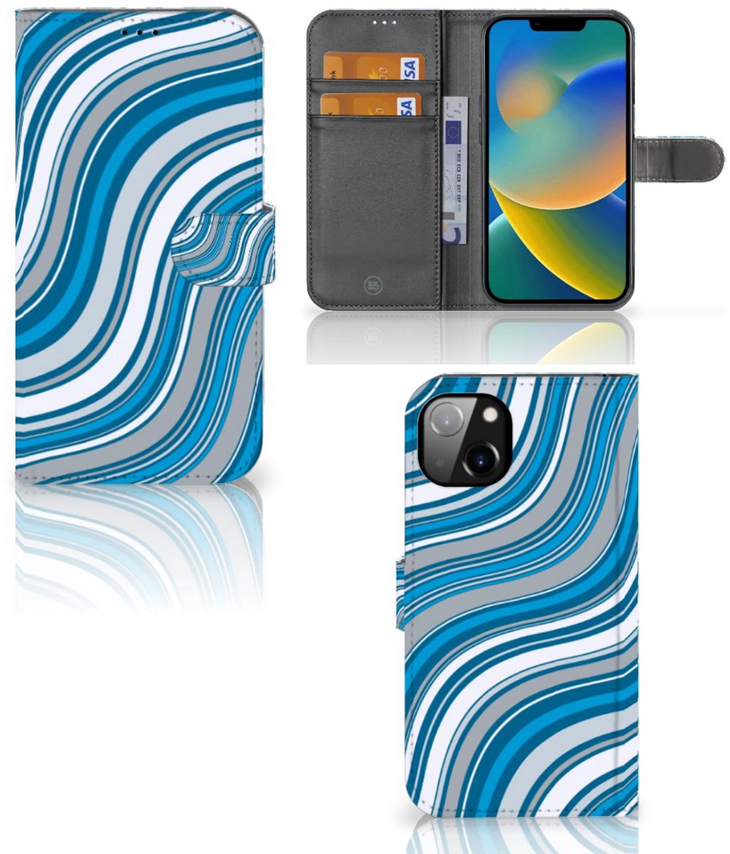 iPhone 14 Plus Telefoon Hoesje Waves Blue