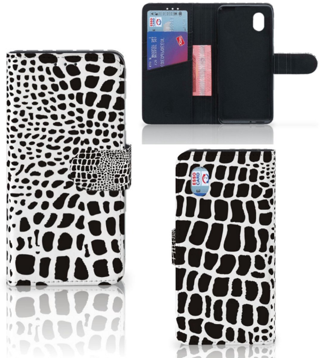 Alcatel 1B (2020) Telefoonhoesje met Pasjes Slangenprint
