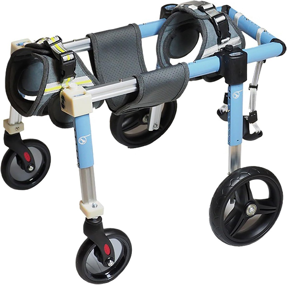 Rolstoel voor huisdieren - Hondenkar Mobiliteitshulp - Huisdier Lopen - Lichtgewicht Aluminium Frame - Verstelbaar - Blauw