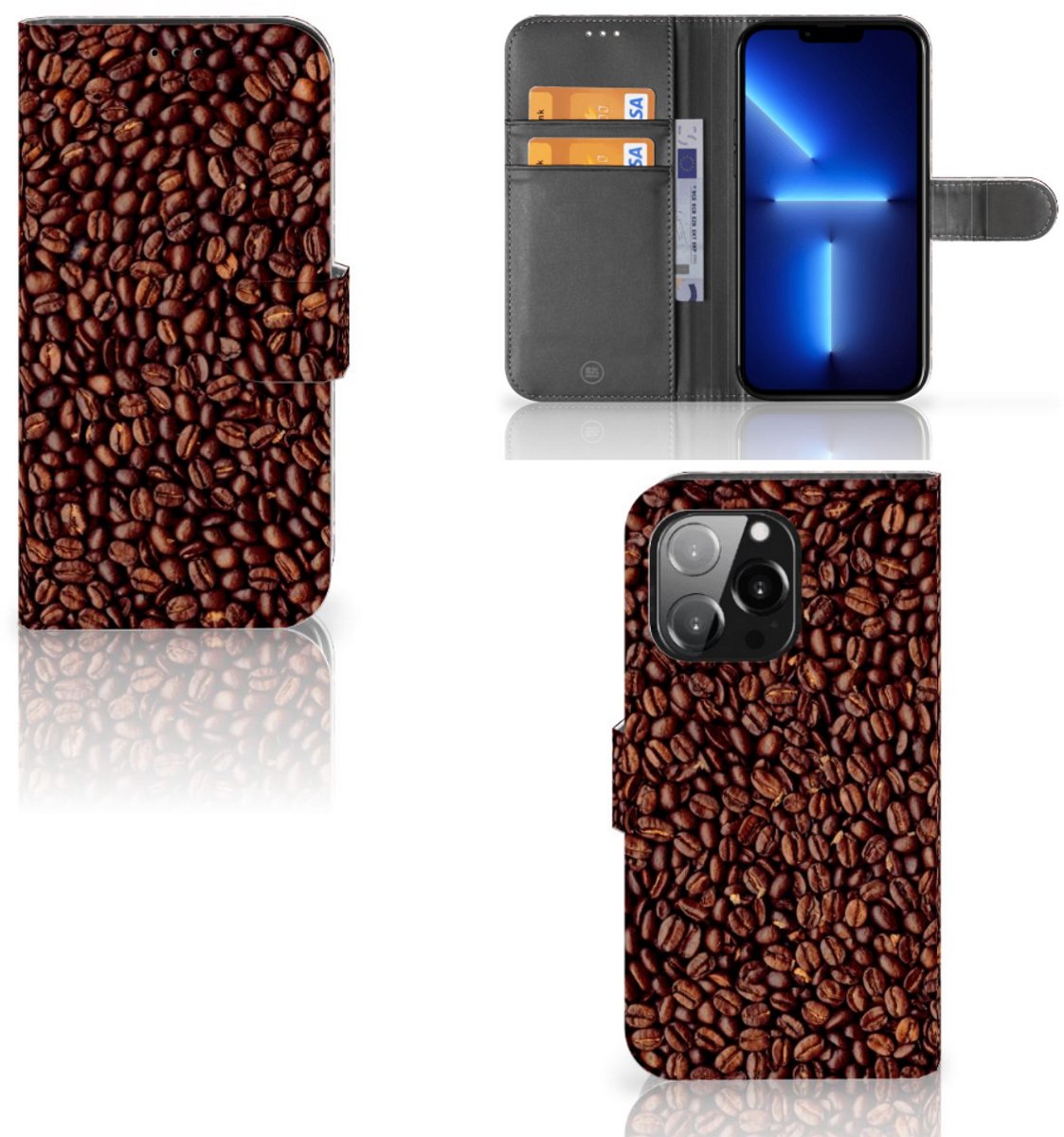 iPhone 13 Pro Book Cover Koffiebonen