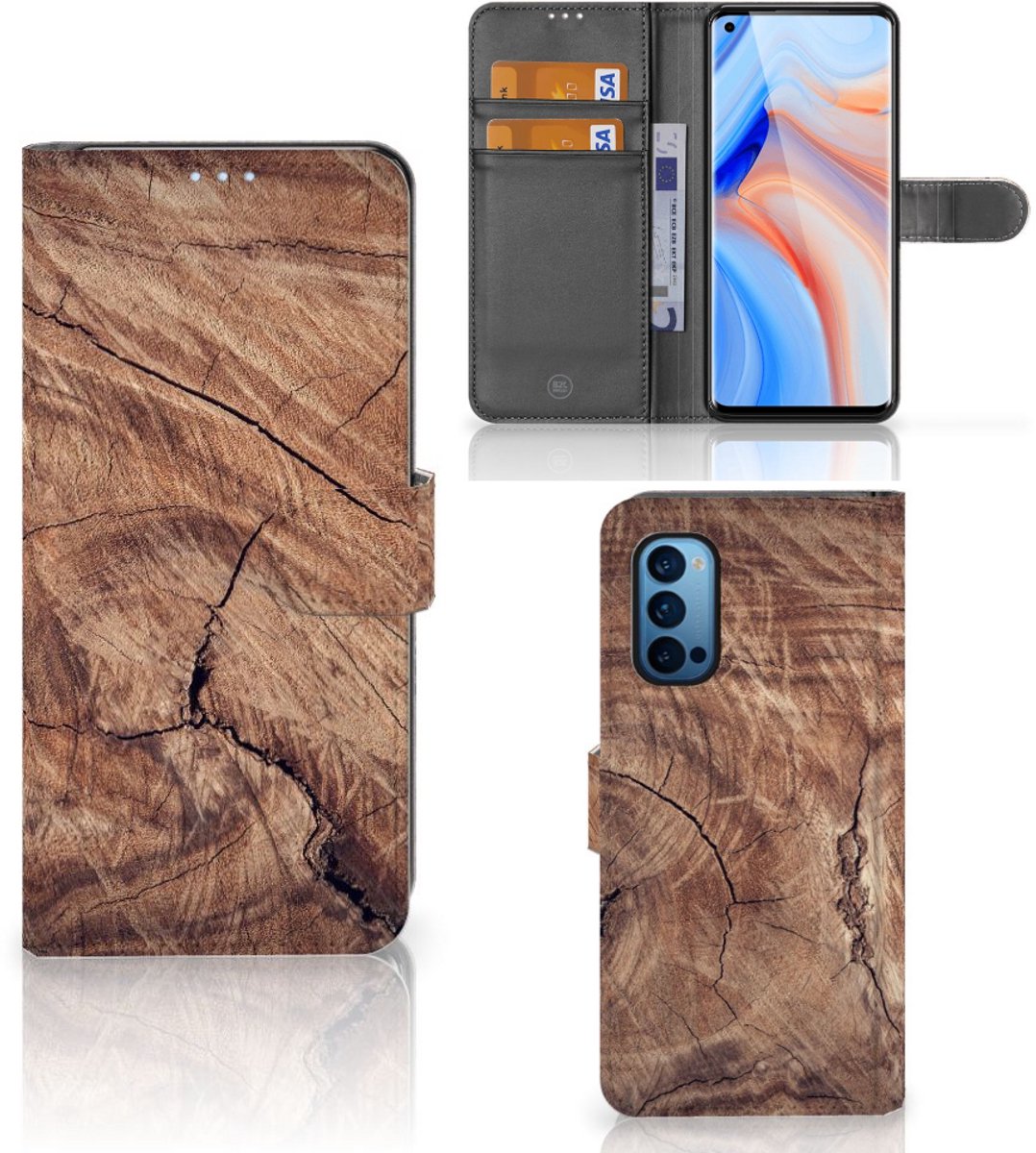 OPPO Reno 4 Pro 5G Book Style Case Tree Trunk