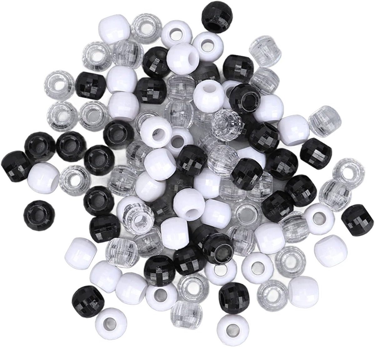 100 Stuks Transparante Haarbedels voor Haarverlenging, Haarvlechten en DIY Haaraccessoires, Perfect voor Armbanden en Vlechten