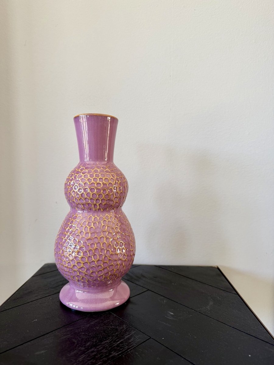 Vase Stoneware Lilac 11.5x11.5x25.5cm