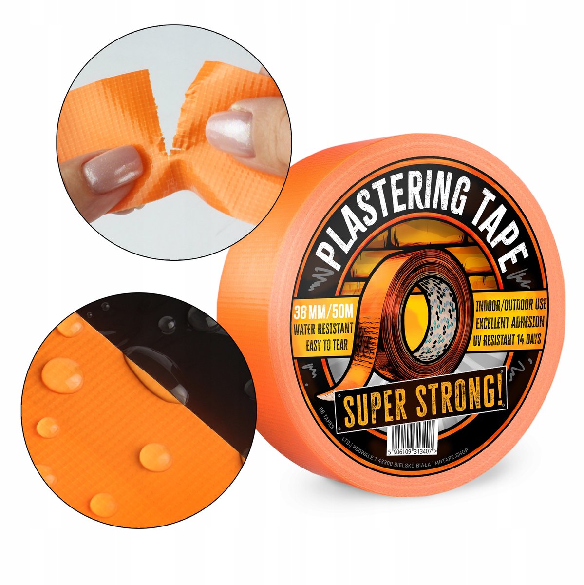 BB TAPES - Verpakkingstape - Sterke Oranje - 48mm x 50m - UV Bestendig
