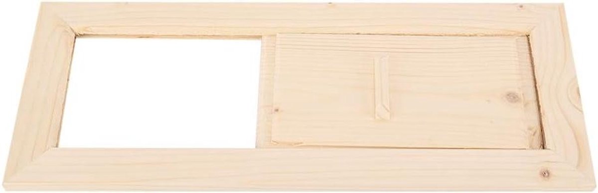Ventilatierooster Hout - Rooster Ventilatie - Sauna Stoombad - Verstelbare Luchttoevoer - 34 cm Lengte - Houtkleur