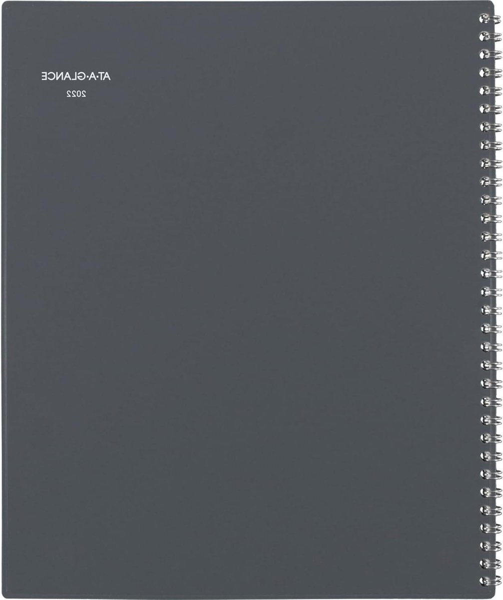 Wekelijkse en Maandelijkse Planner - Agenda Jaarplanner - Planning van afspraken - Inktbloedbestendig papier - 8-1/2" x 11" - Zwart