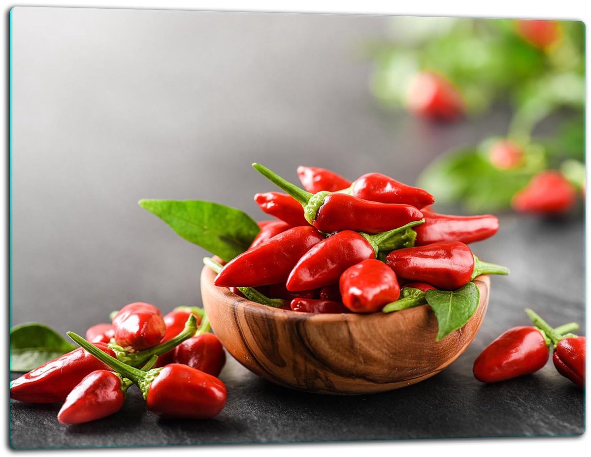 TMK ArtDeko - Snijplank - 52x40 cm - Glas - Chilli Design