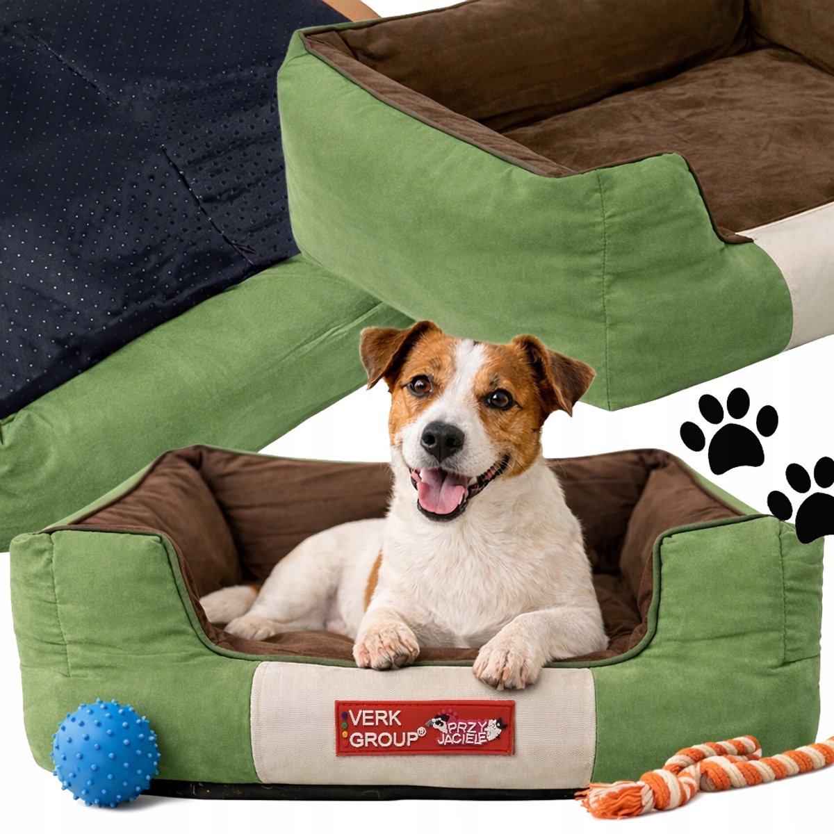 Przyjaciele Groep - Rechthoekig Dierenkussen - Groen - Medium - Antislip
