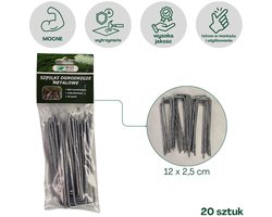 Lustan - Stalen U-vormige Tuinpinnen - 12cm - Set van 20