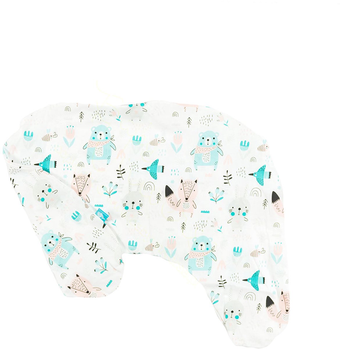 BabyUniverse - Voedingskussenhoes - Pastel Dieren - 100% Katoen