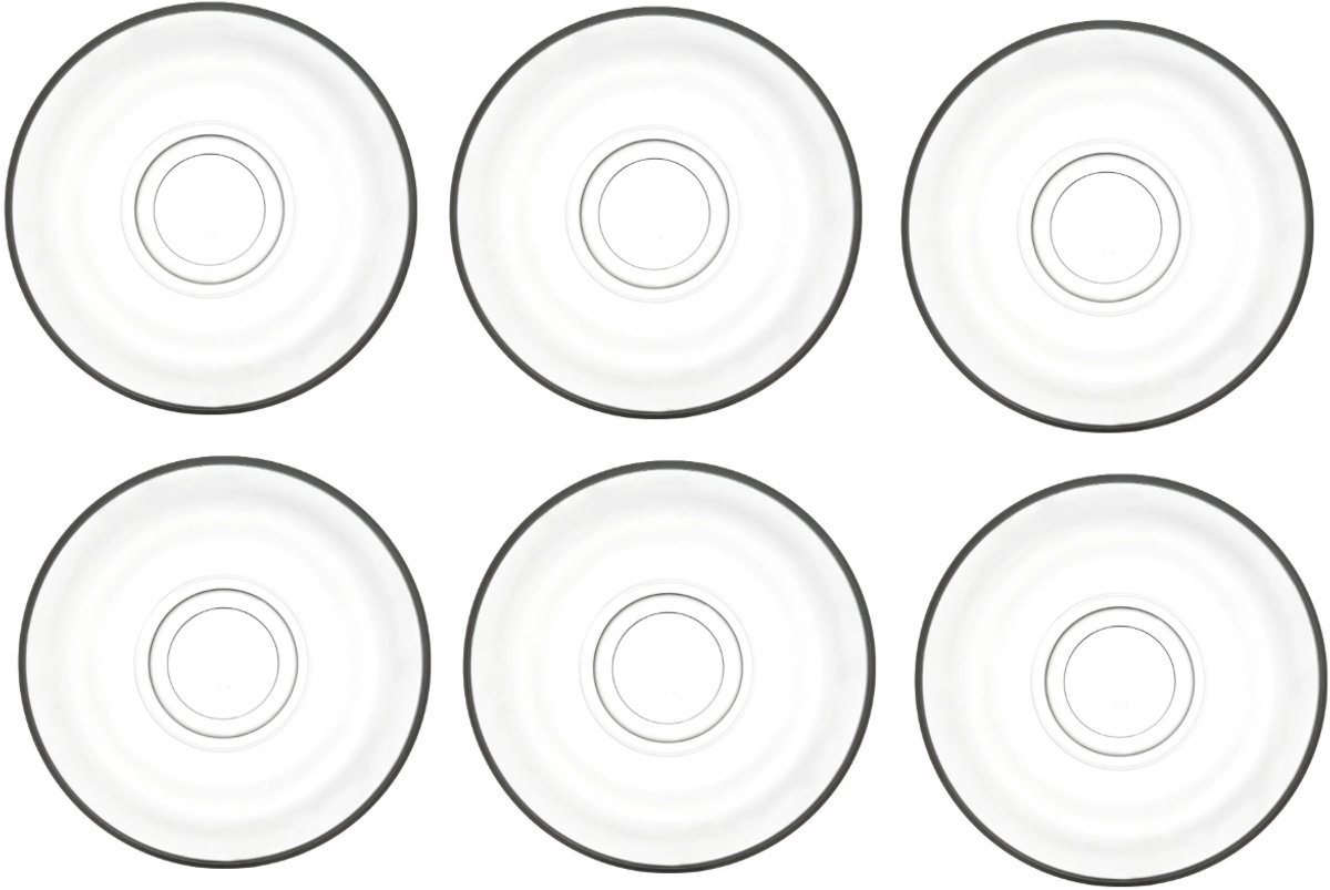 LAV Ajda theeglazen schotels 6-delig – krasbestendig oppervlak – set van 6
