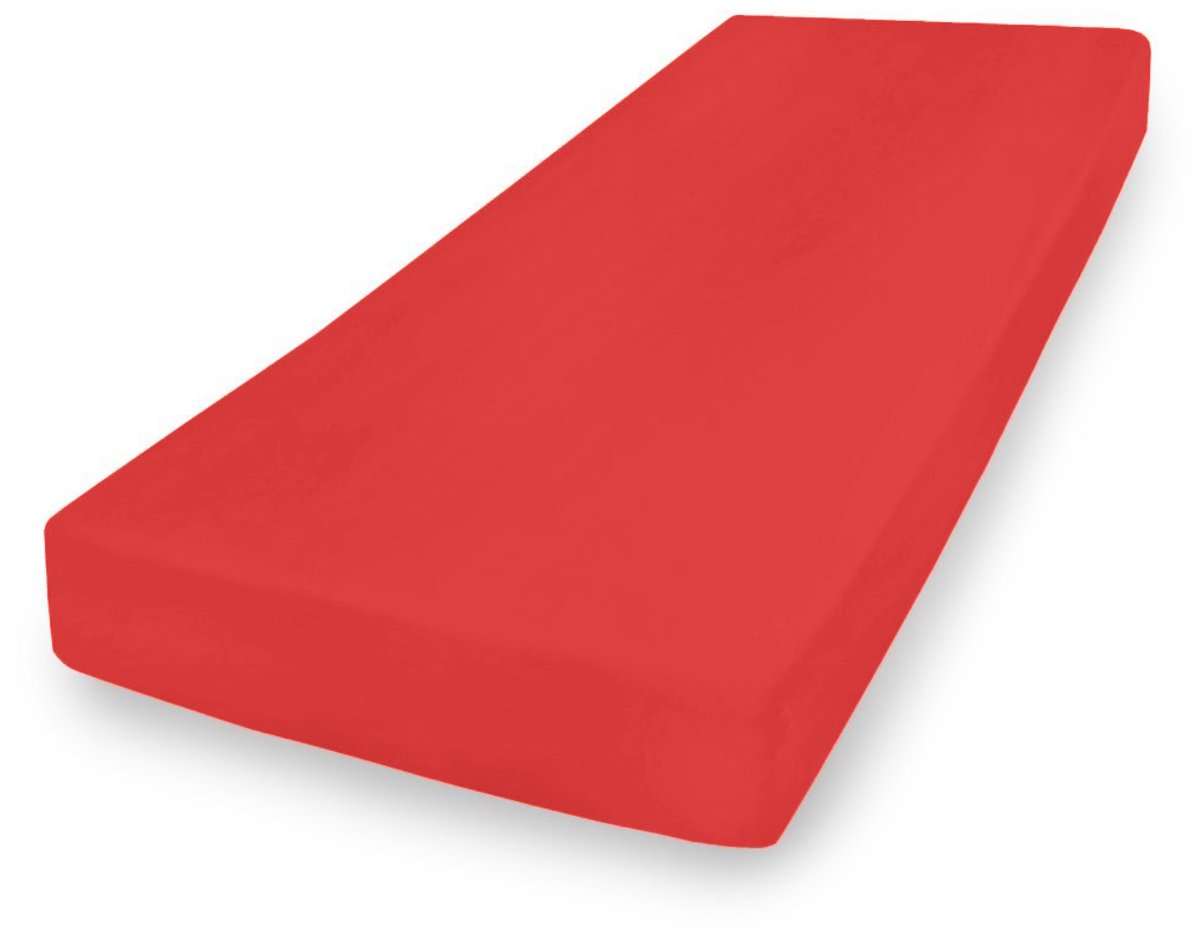 Matex Jersey PREMIUM Serie - Rood Laken met Hoekelastiek - 130/140x190/200 cm - 100% Katoen
