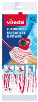 Vileda SuperMocio Microfiber&Power Vervanging - 1 per verpakking - Geschikt voor alle franjemopsystemen van Vileda