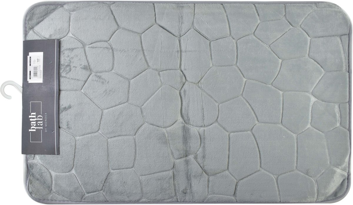 Mondex - ZAC Badkamerkleed 50x80cm -Badkamermat - Grijs