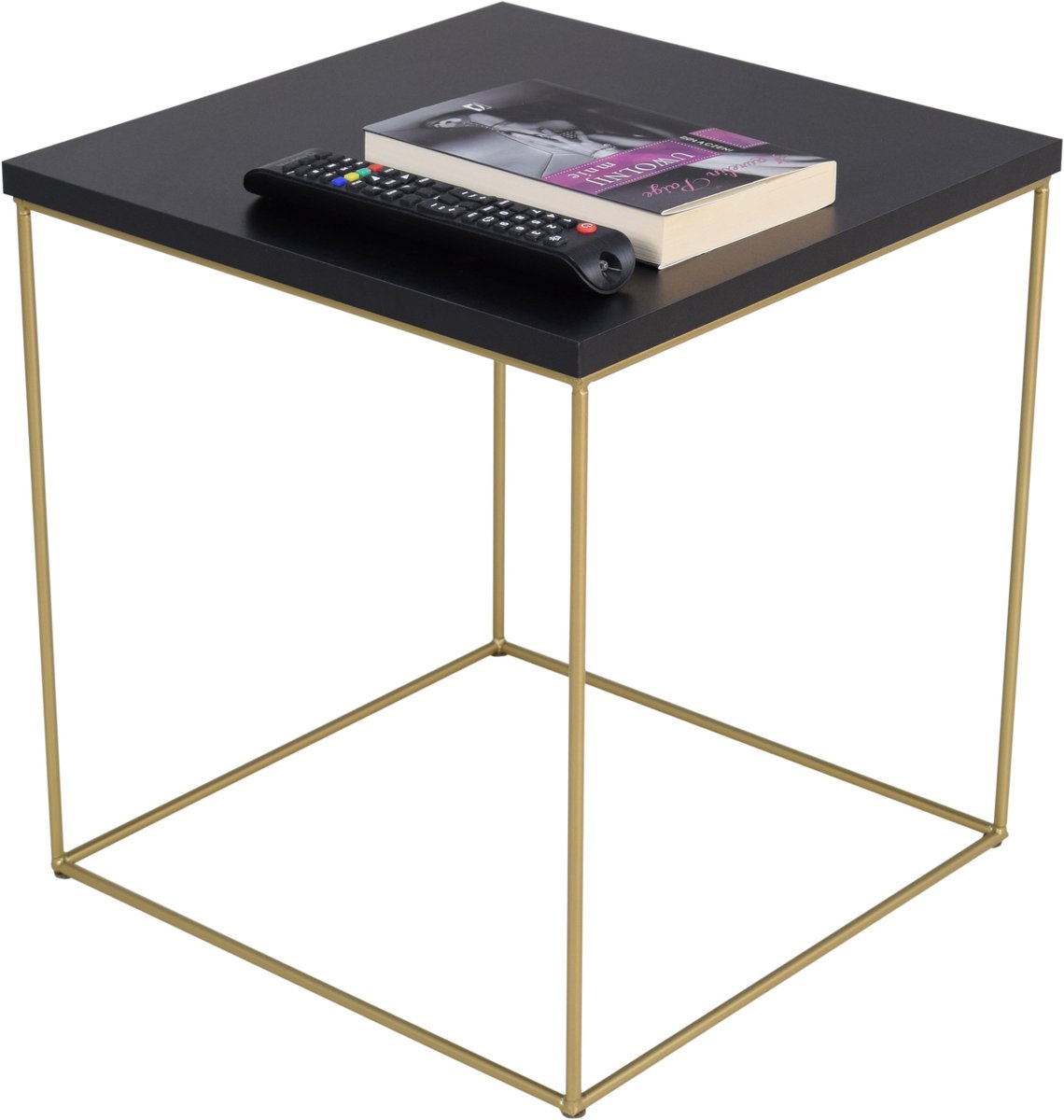 FutuStal - Stalen Salontafel - Zwart - Goud - Vierkant - Metaal