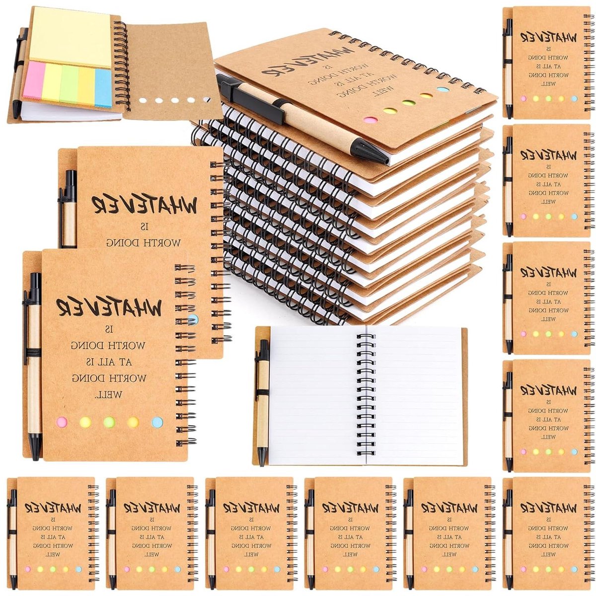 Spiral Notebook Set - Pocket Journal - Notities Maken - Met Index Tabs - 10.5 x 13.5 cm - Niet gespecificeerd