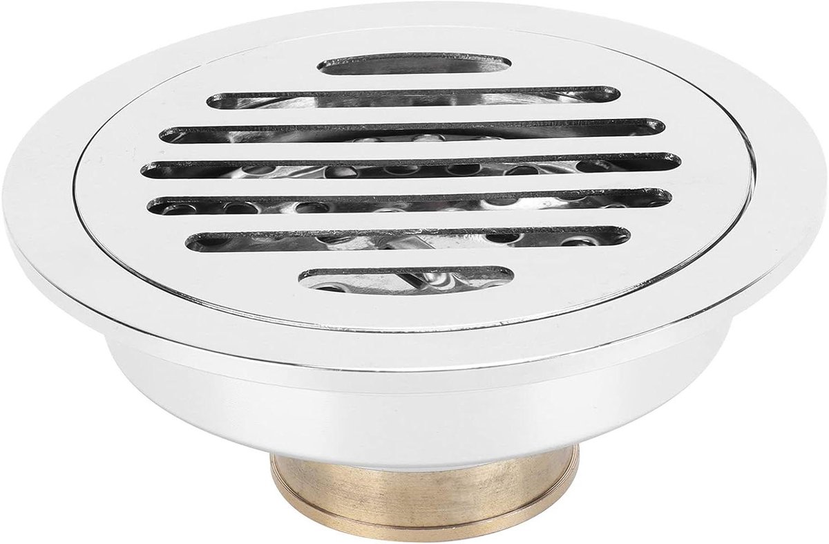 Badkamer Afvoerputje - Vloerputje Douche - Voorkomen Geur en Verstopping - Insectenwerend Ontwerp - 10x10 cm - Zilver