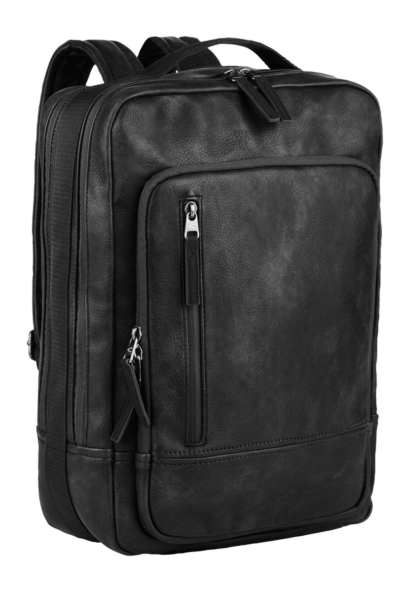 camel active laptop rugzak rugzak met laptopvak Traces Backpack Black zwart