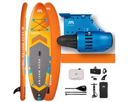 Aqua Marina Amgo Turbo E-SUP Set - Met BlueDrive Power Fin Elektrische Motor - 320x81cm - Max 145kg - Inclusief Accu, Afstandsbediening, Pomp & Peddel