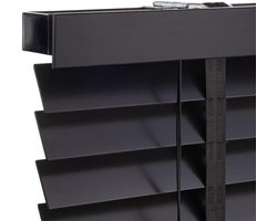 Houten Jaloezieën - Raambekleding Hout - Lichtinval Regelen - 50mm Lamellen - 180 x 250 cm - Zwart
