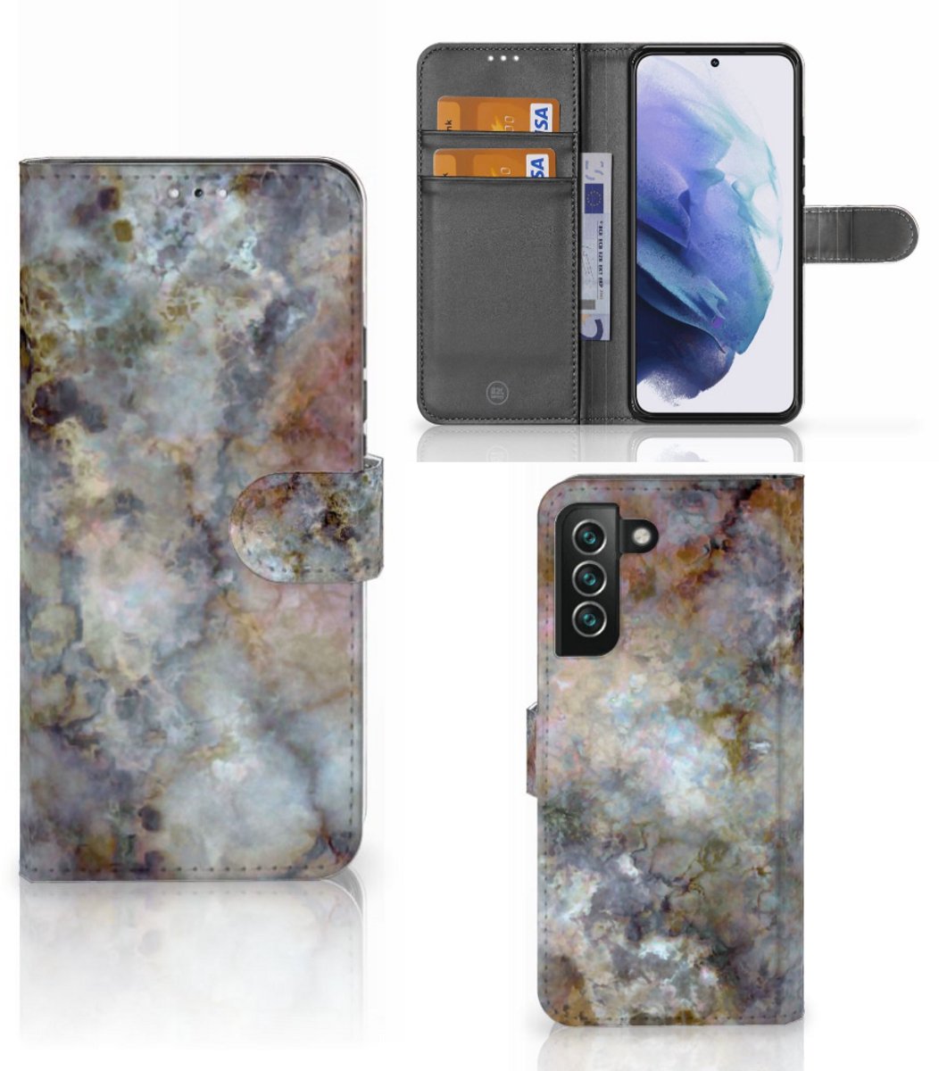 Samsung Galaxy S22 Plus Bookcase Marmer Grijs