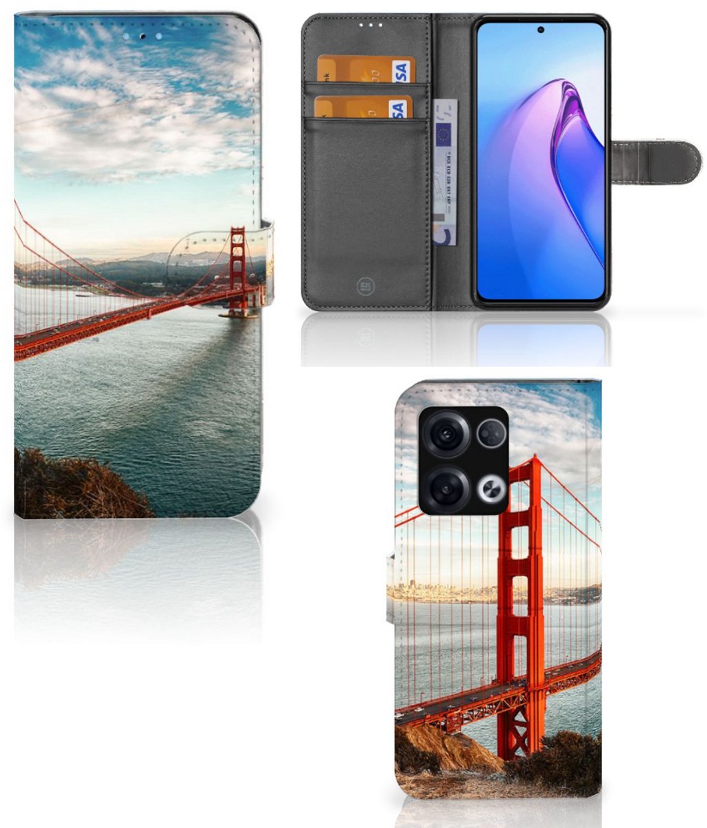 OPPO Reno8 Pro Flip Cover Golden Gate Bridge