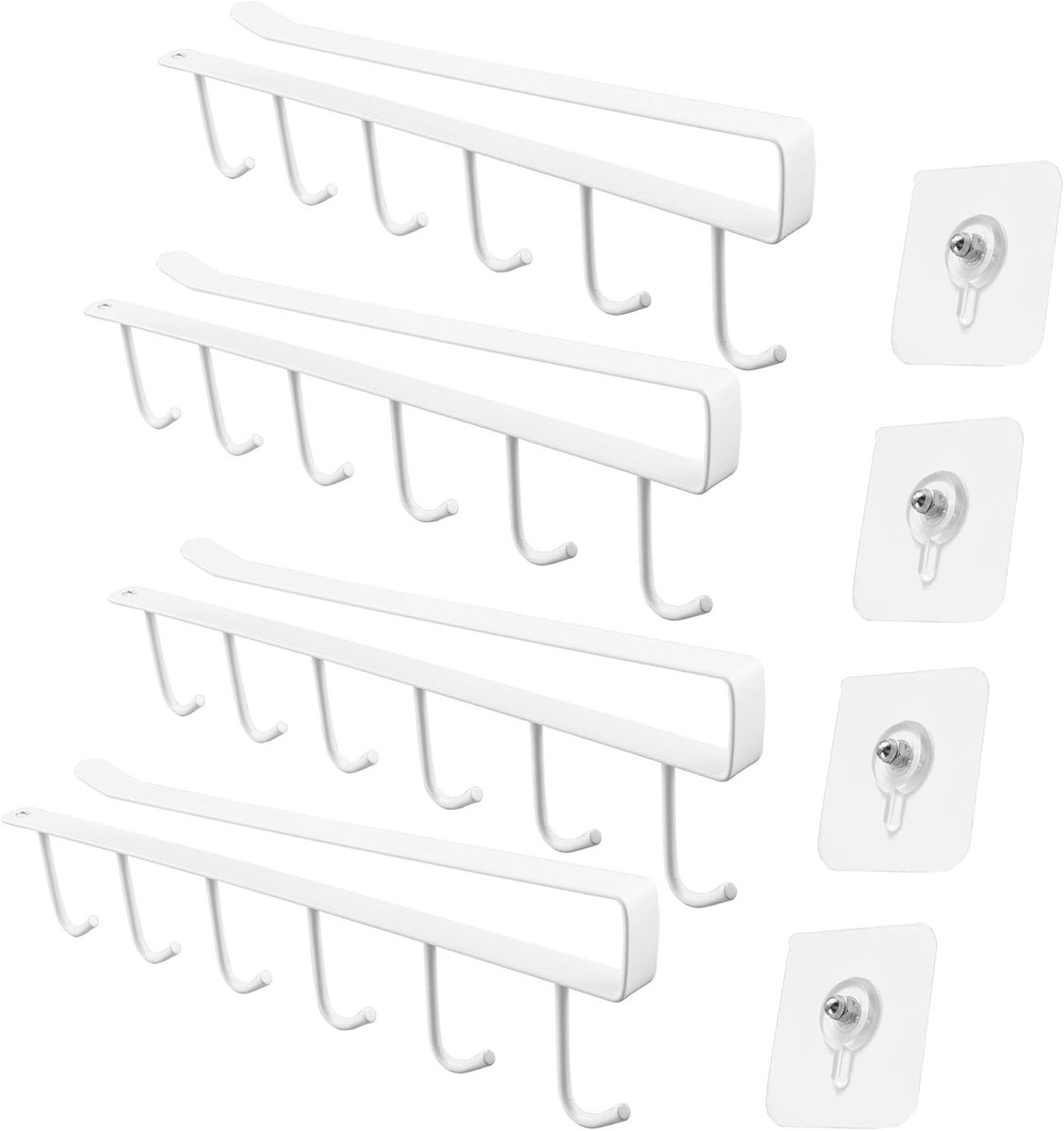 Set van 4 Zelfklevende Cup Holders voor Keuken, Ideaal voor Glazen, Wijnflessen en Keukenaccessoires zonder Boren