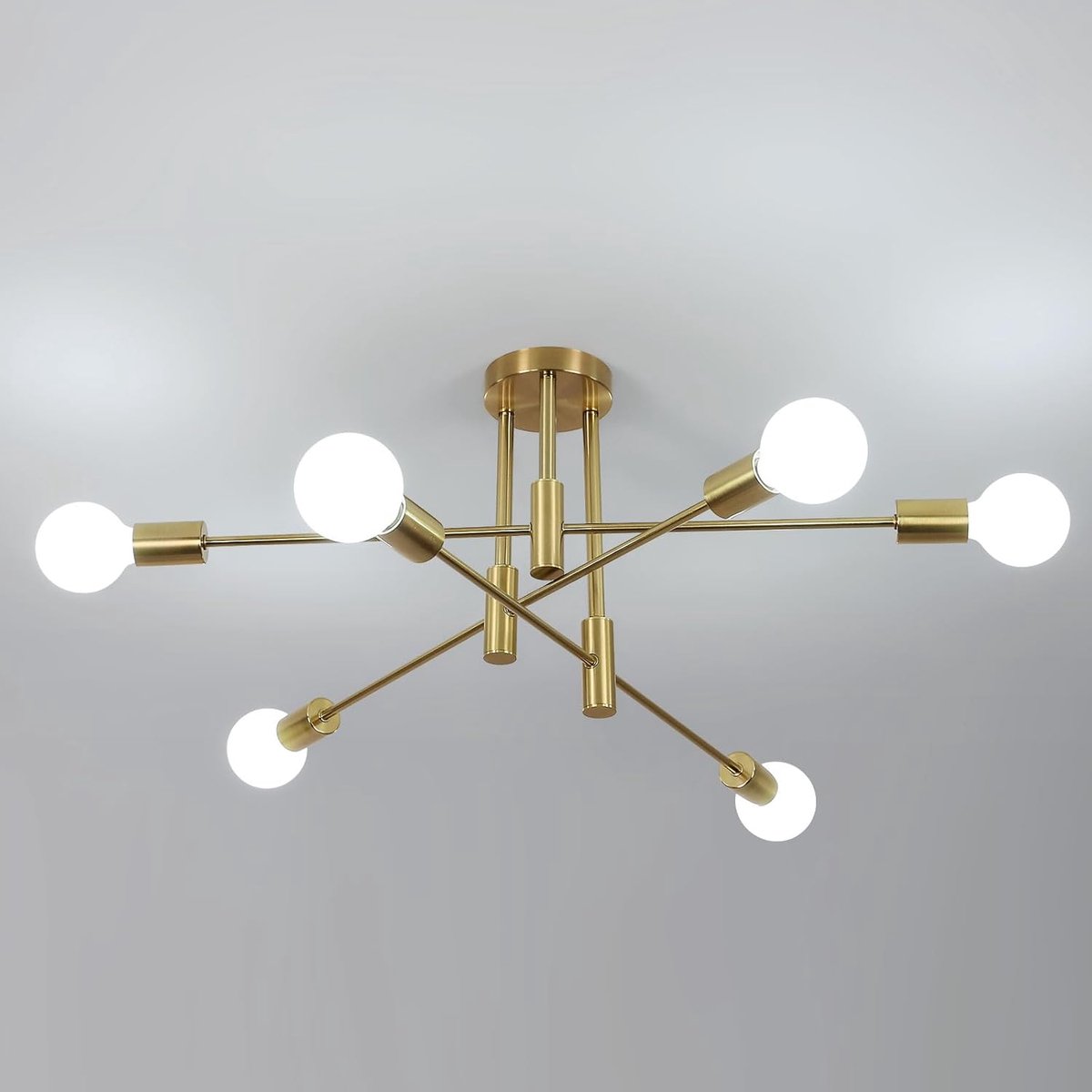 Haobosic - Design Plafondlamp - Goud - 6-Licht - E27 (Excl. Lamp)