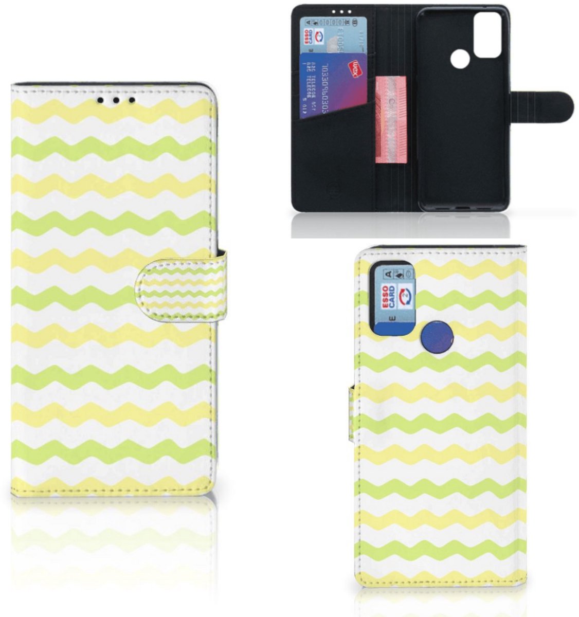 Alcatel 1S (2021) Telefoon Hoesje Waves Yellow
