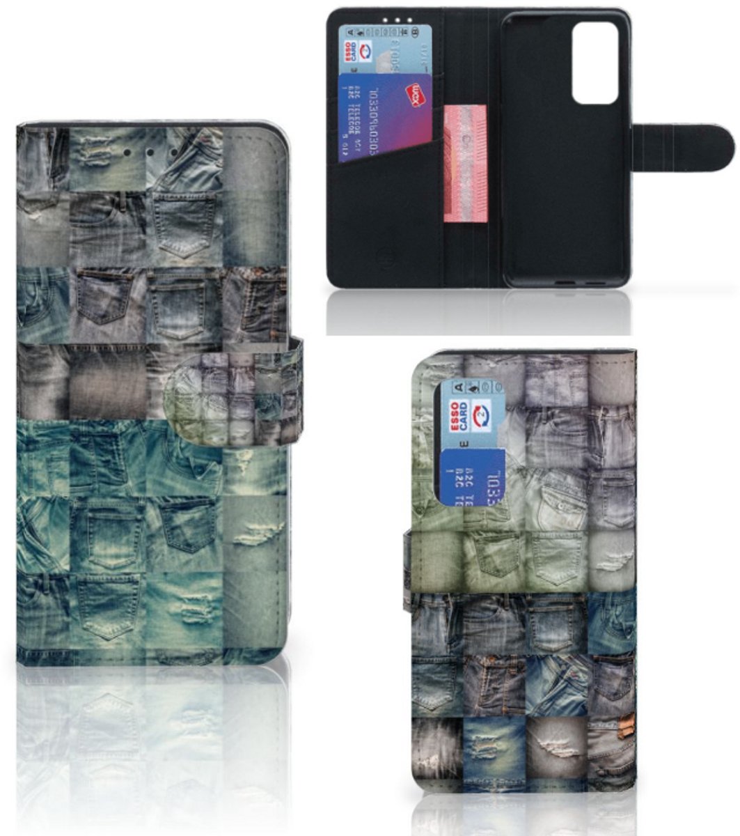 Wallet Case met Pasjes Huawei P40 Spijkerbroeken