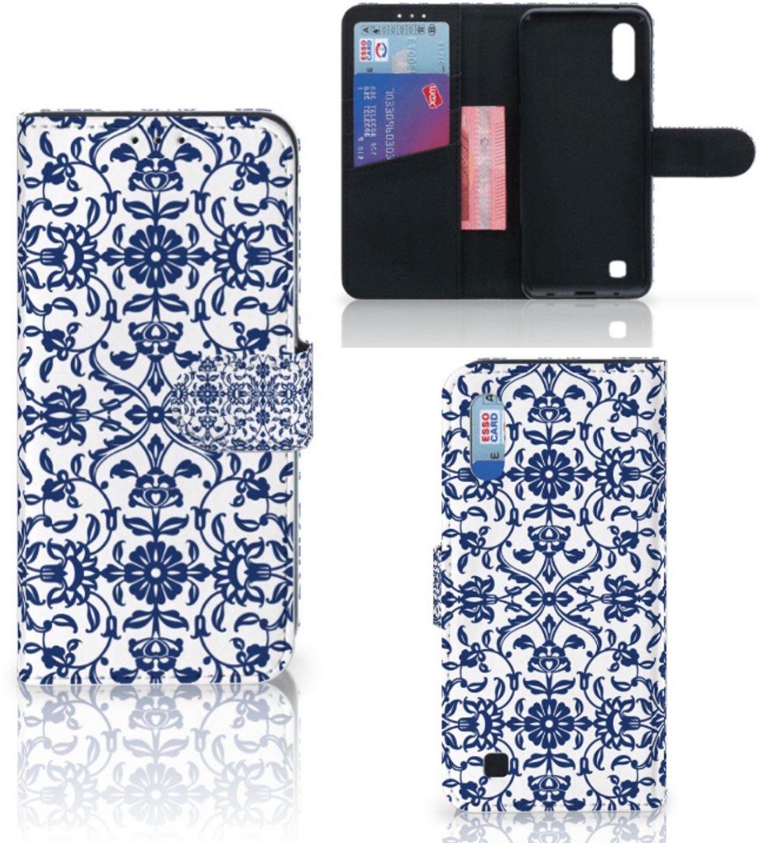 Samsung Galaxy M10 Hoesje Flower Blue