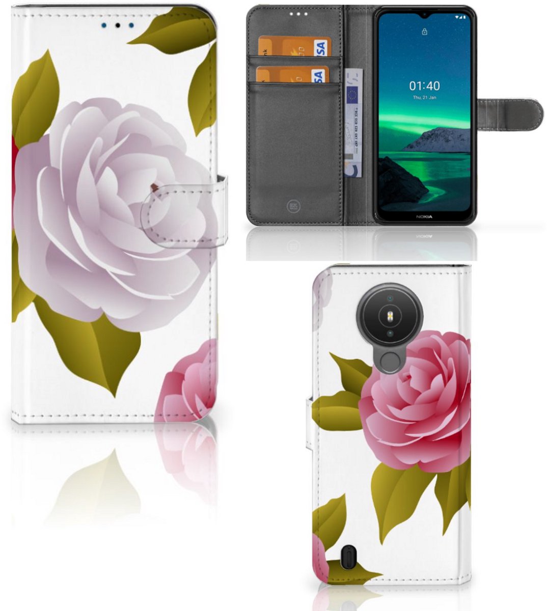 Nokia 1.4 Hoesje Roses