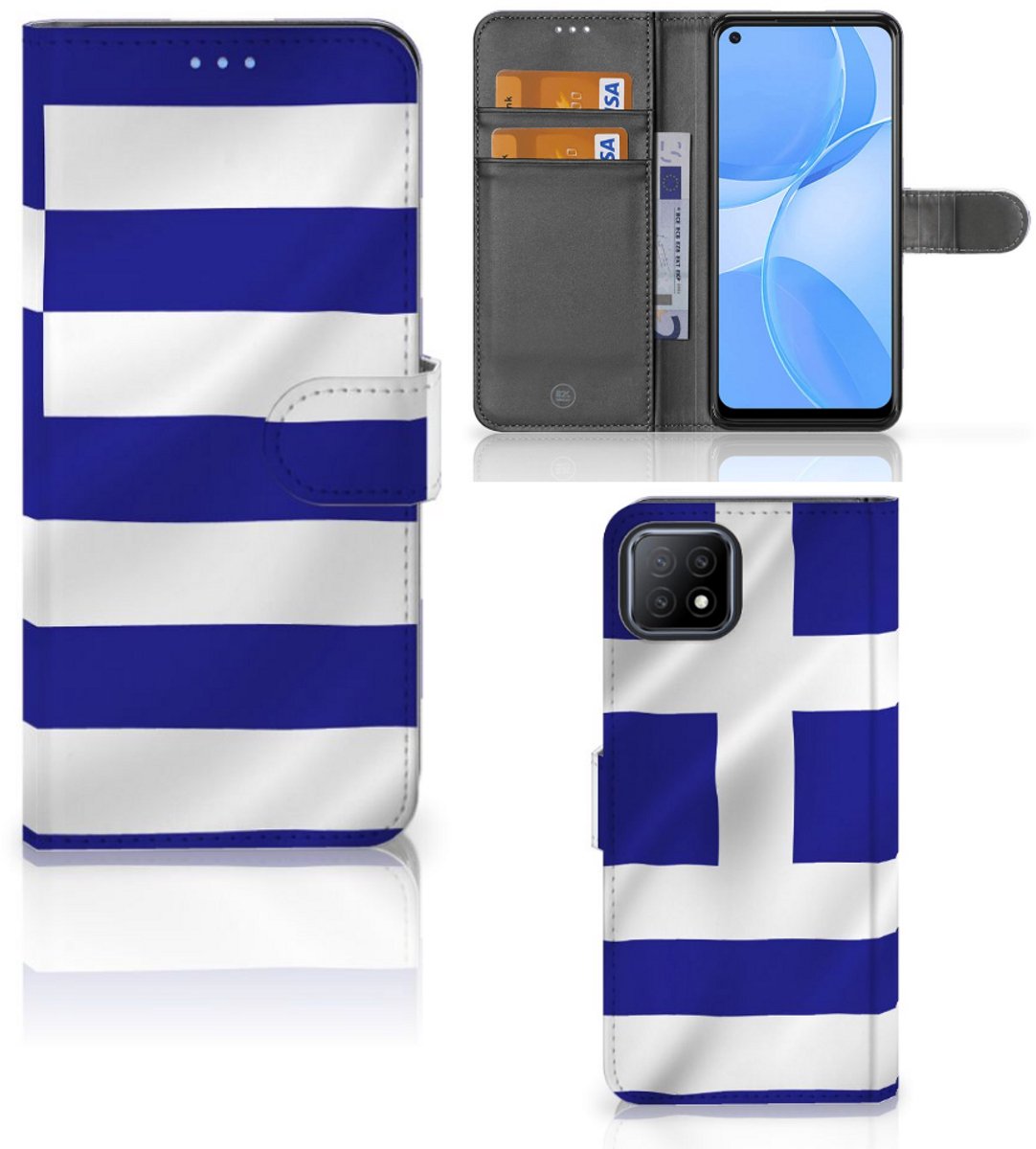 OPPO A73 5G Bookstyle Case Griekenland