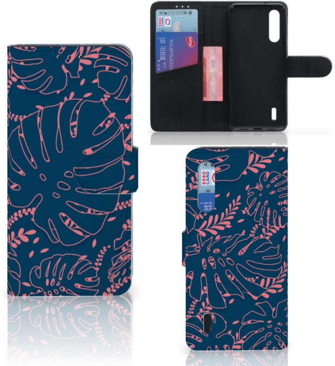 Boekhoesje voor Xiaomi Mi 9 Lite Hoesje Palm Leaves