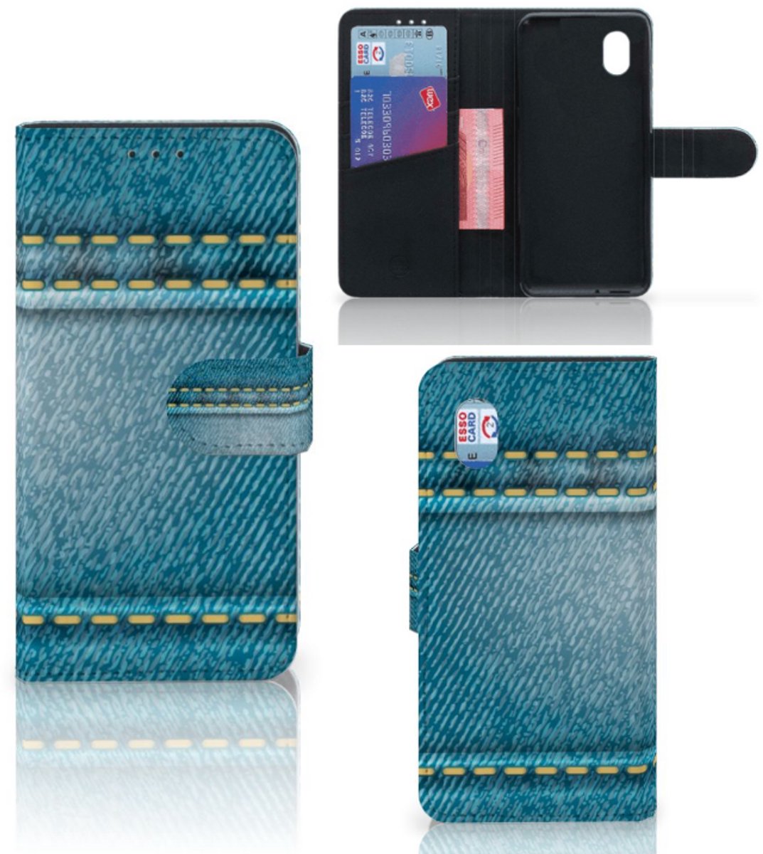 Alcatel 1B (2020) Wallet Case met Pasjes Jeans