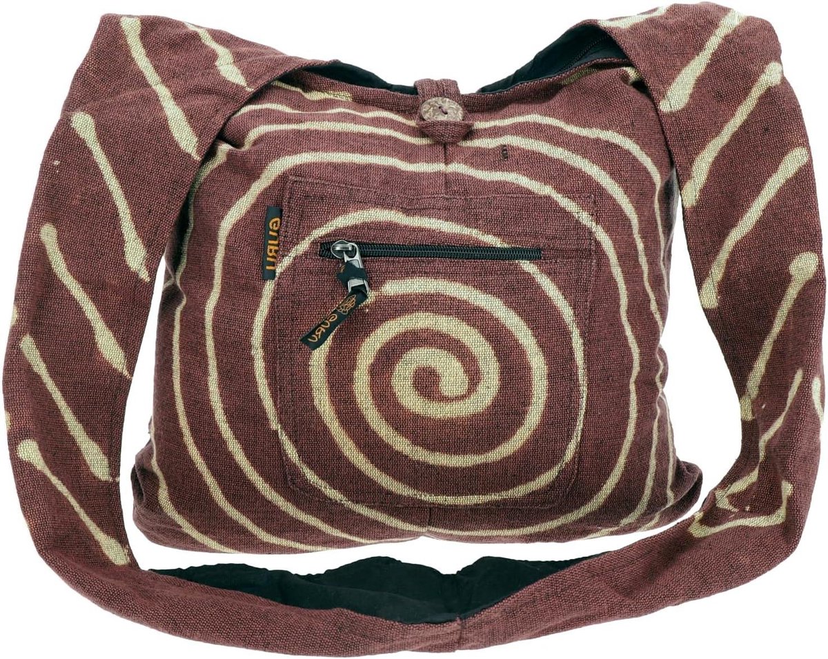 Sadhu Tas - Schoudertas Hobo - Dagelijks Gebruik - Etnisch Design - 40x40x10cm - Bruin