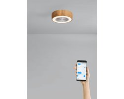 CREATE - Stille plafondventilator 40W Ø50 cm met verborgen bladen en LED-verlichting - S - Met licht - WIFI - WIND CLEAR EASY
