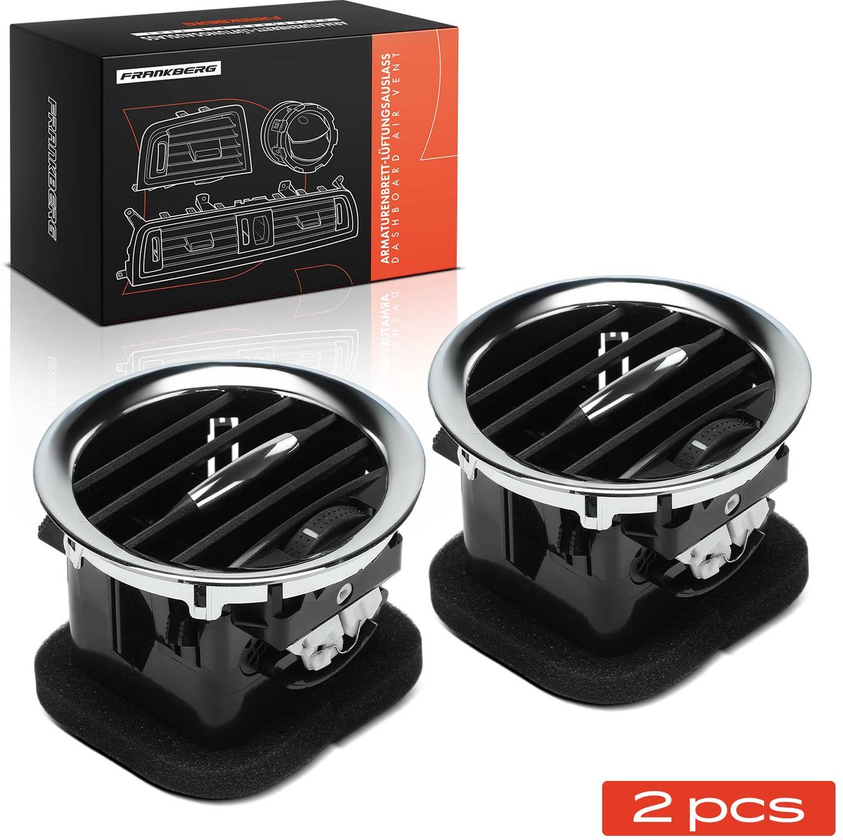 Frankberg 2x luchtuitstroomrooster dashboard voor voor Opel Adam Corsa