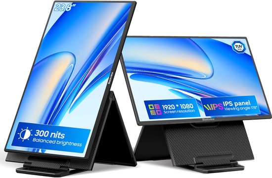 Blackview Table 10 Portable Monitor - 23,8 Inch Full HD Draagbare monitor - Draagbaar scherm met USB-C & HDMI - Plug & Play - draagbare monitoren vergelijking