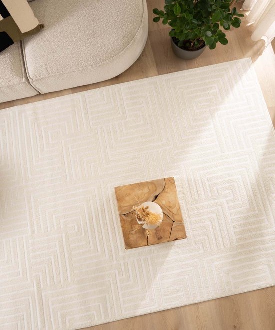 Tapis scandinave - Contour Gem crème 200x300 cm