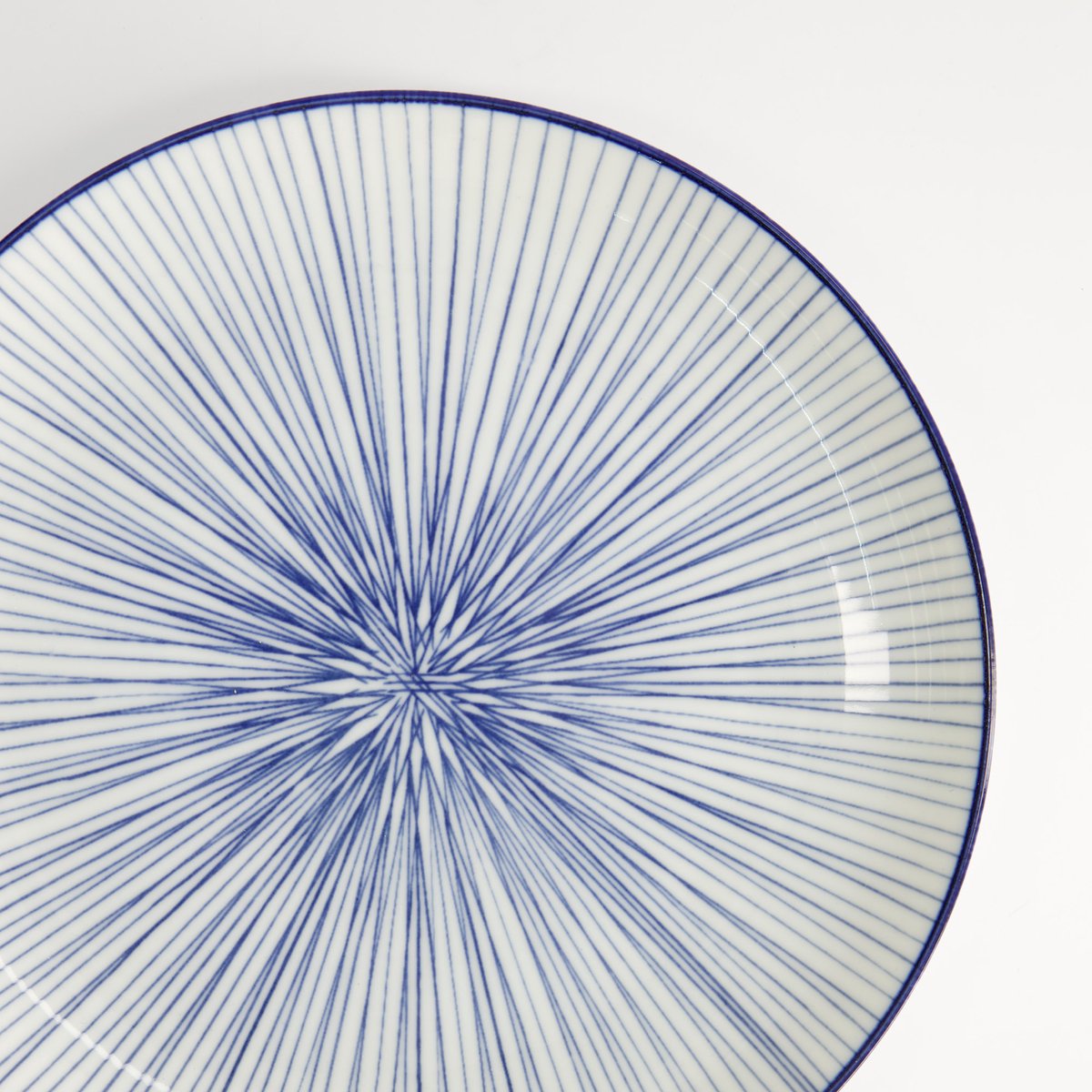 Dinerbord - Nippon Blue / bamboe (lijnen) - Tokyo Design Studio