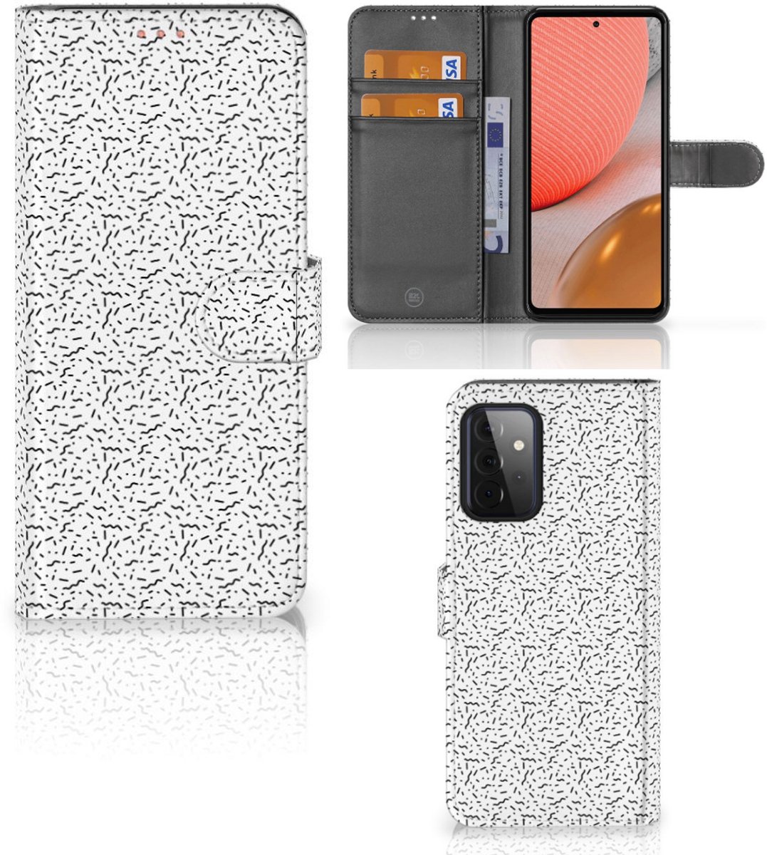 Samsung Galaxy A72 Telefoon Hoesje Stripes Dots
