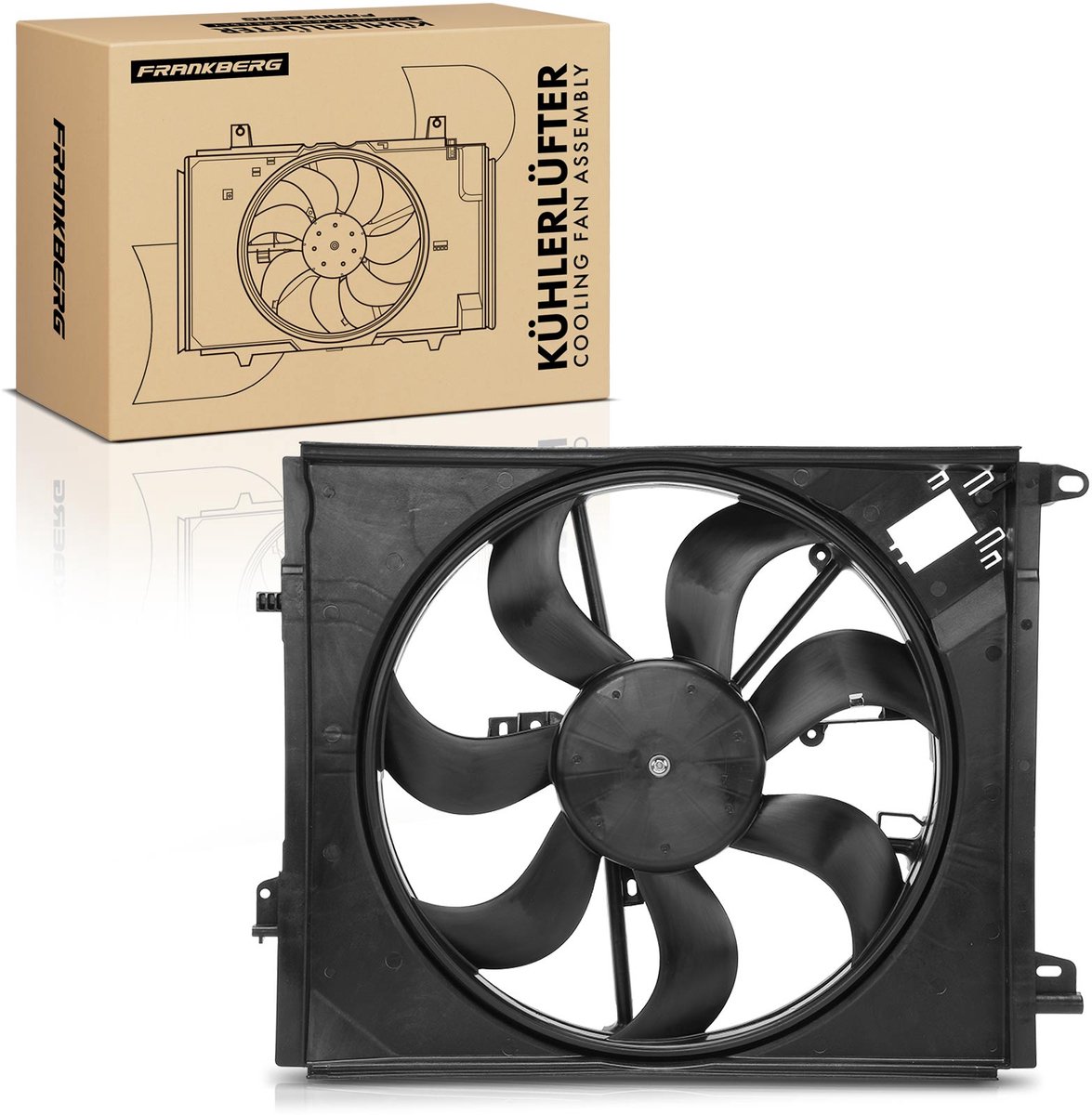 Frankberg 1x Motorradiator enkele ventilator