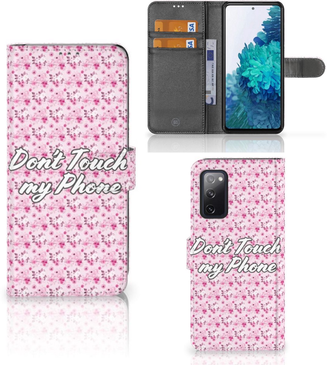 Samsung Galaxy S20 FE Portemonnee Hoesje Flowers Pink DTMP