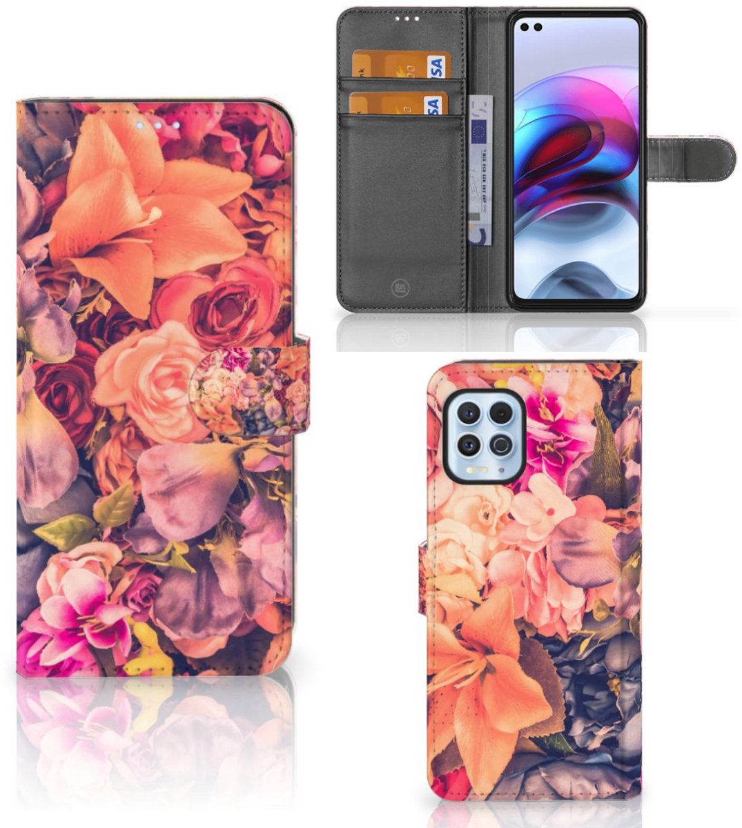 Motorola Moto G100 Hoesje Bosje Bloemen
